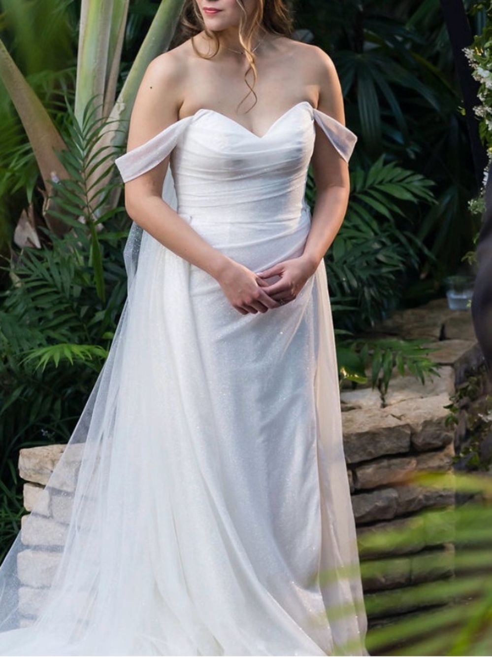 $1749 Stella York Size 10 Sparkly Long Wedding Dress *No Alterations*